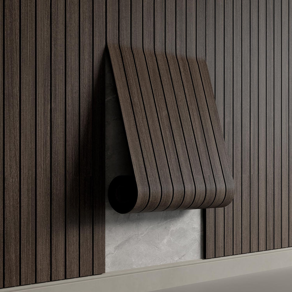 YU LI 3DH peel-stick slat panel with wood-grain texture for quick room refresh