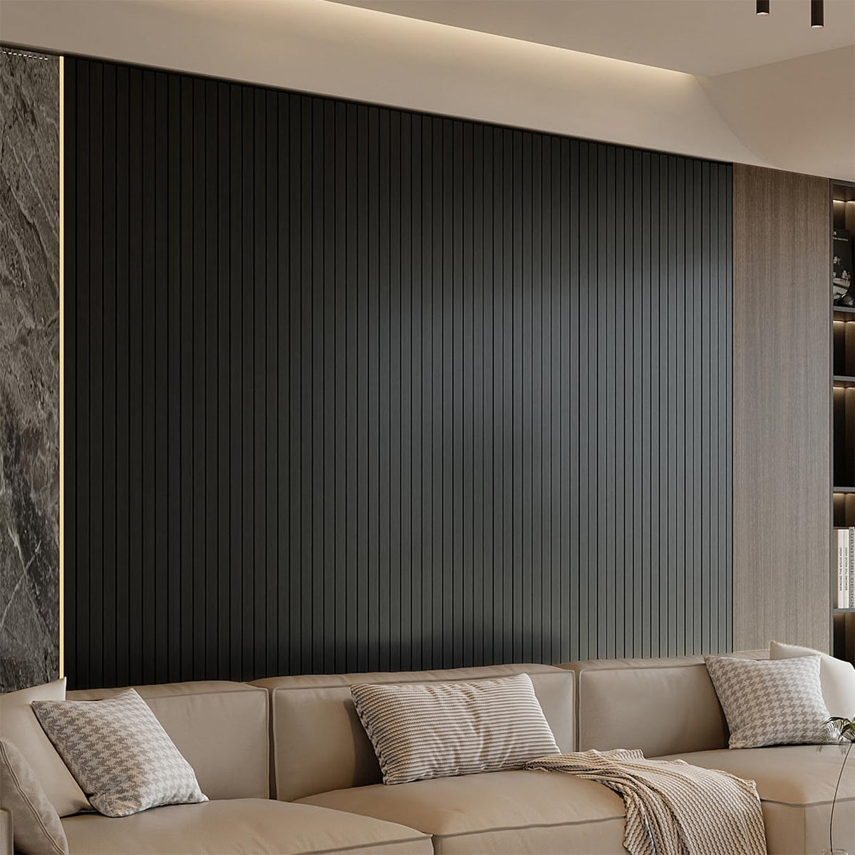 YU LI 3DH realistic wood grain texture adds warm, premium look.