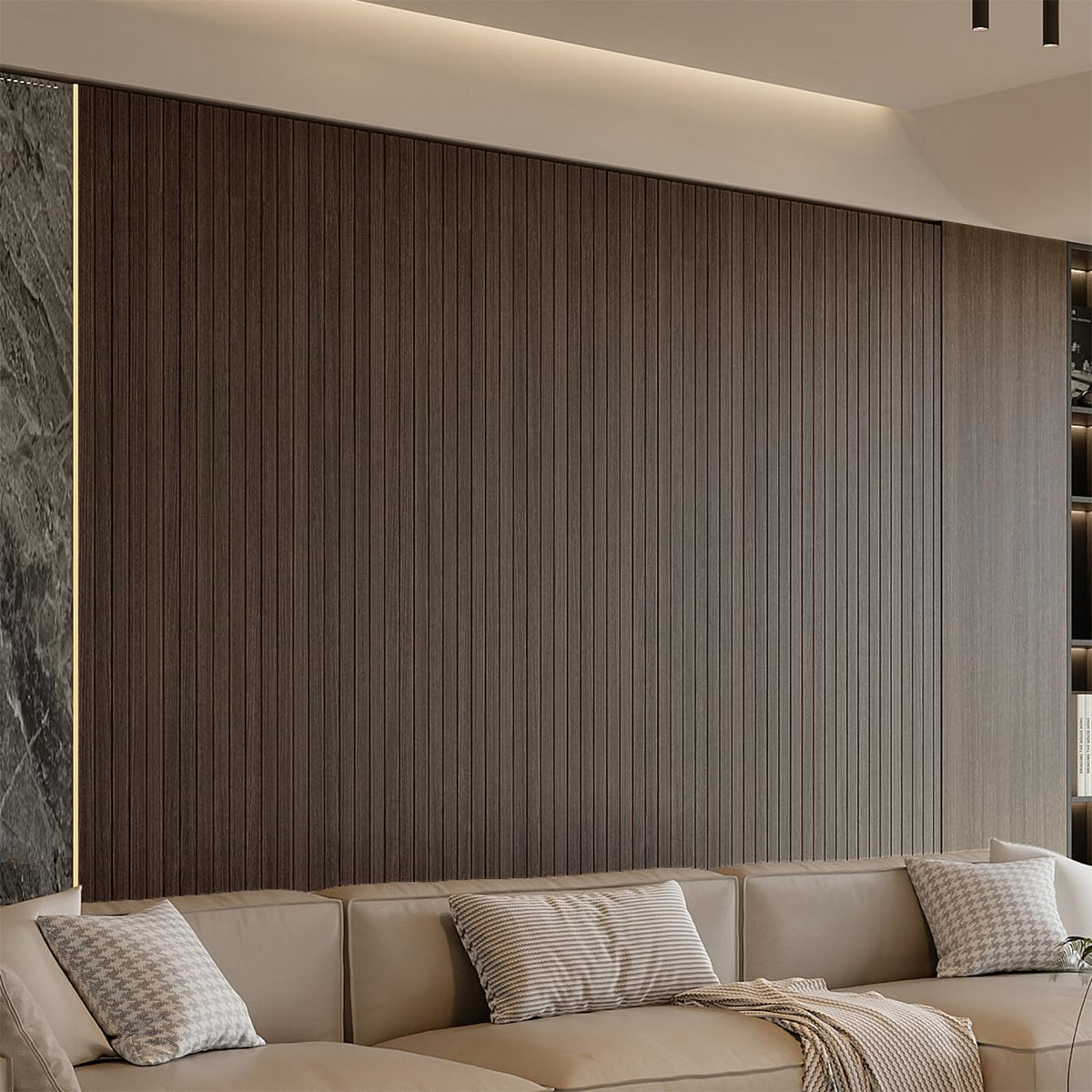 YU LI 3DH wood grain texture panel adds realistic warmth to spaces