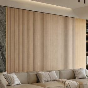 YU LI 3DH wood-look panels installed on a wall for quick refresh
