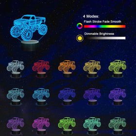 YuanDian 3D Night Light acrylic sheet creates a vivid truck illusion