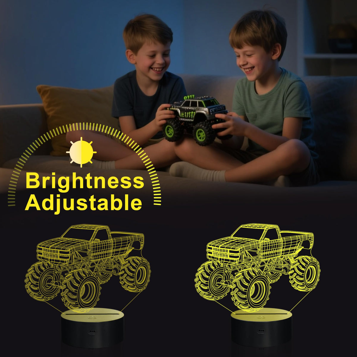 YuanDian 3D Night Light remote control for color modes