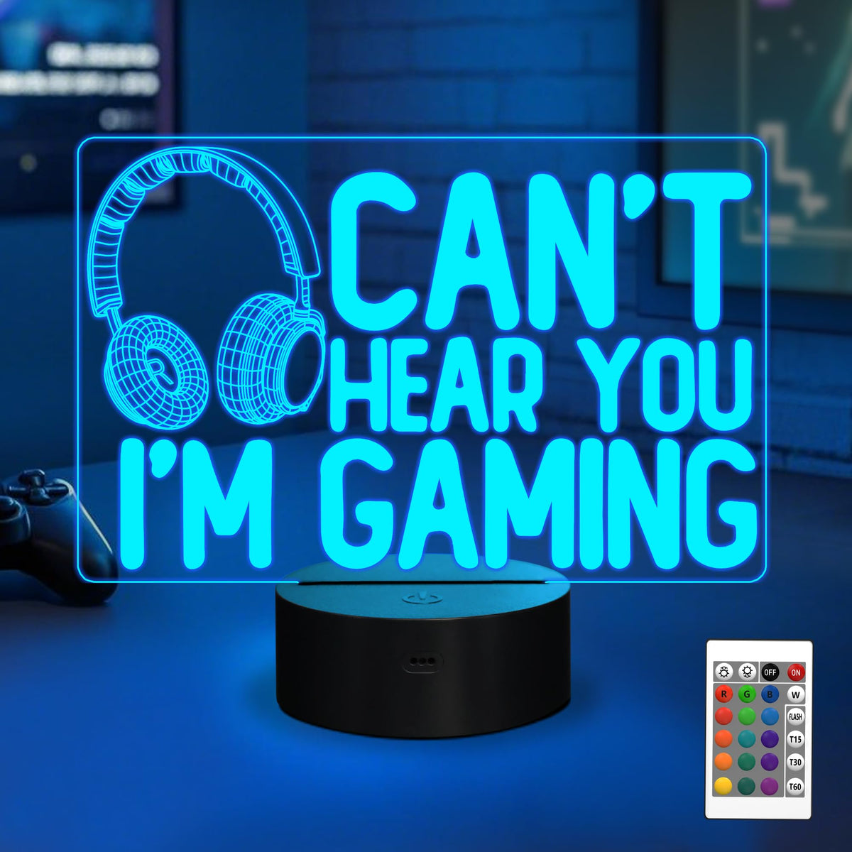 YuanDian gaming night light with bold silhouette and ambient glow for rooms