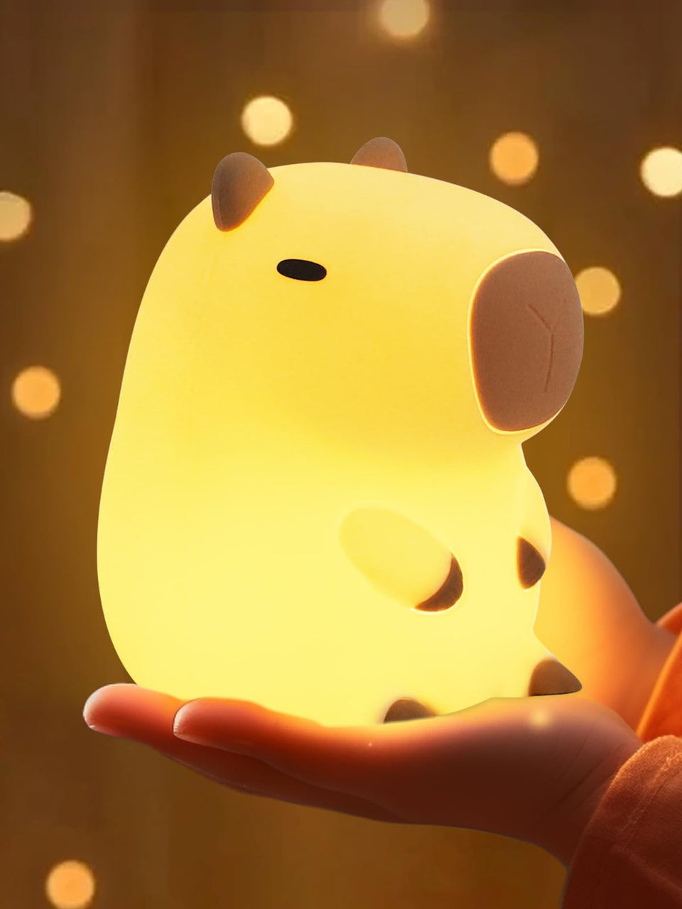 YuanDian Capybara night light in soft silicone for a gentle nursery glow.
