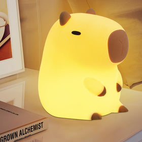 YuanDian Capybara night light with tap control for easy brightness changes.
