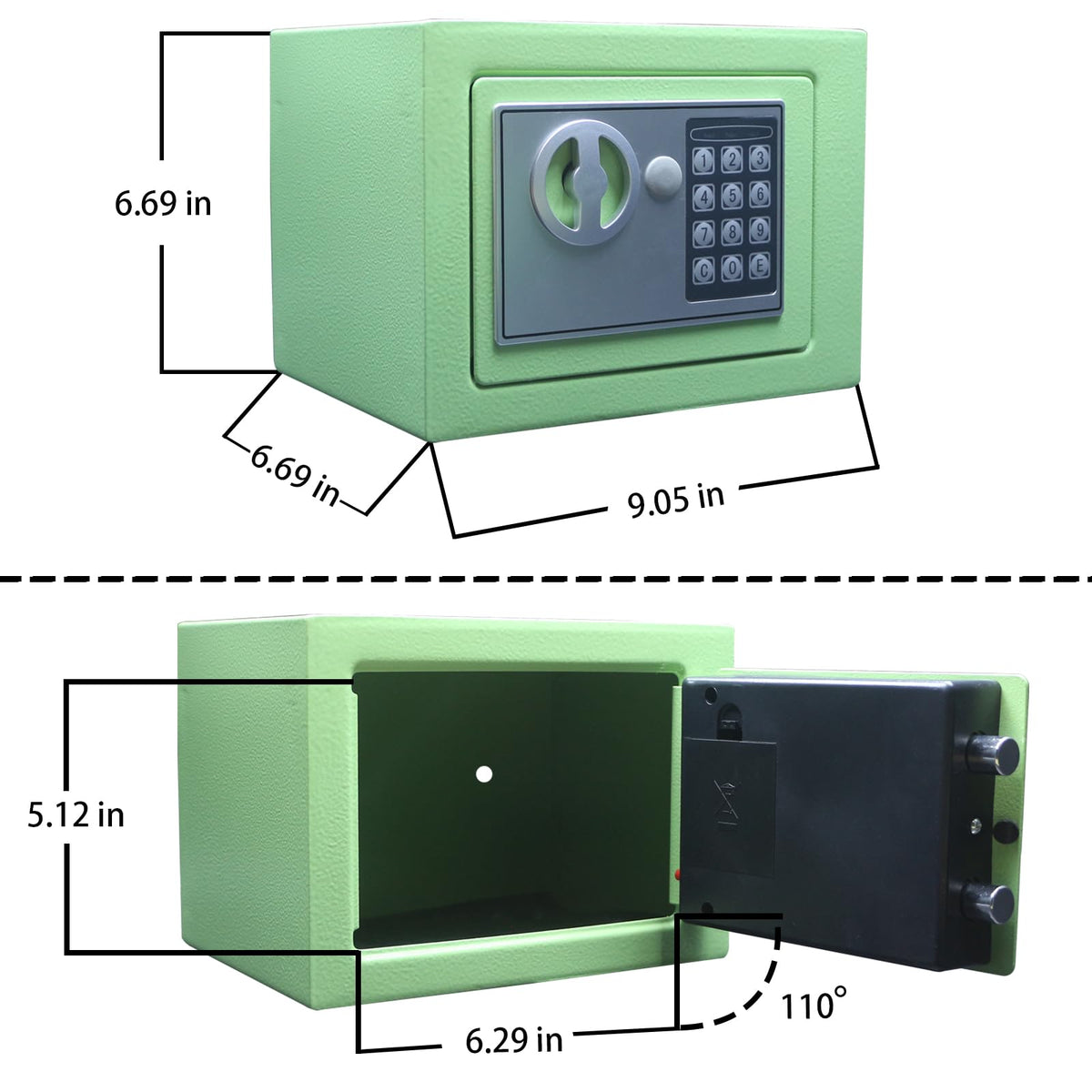Reinforced steel door bolts on Yuanshikj safe for stronger protection