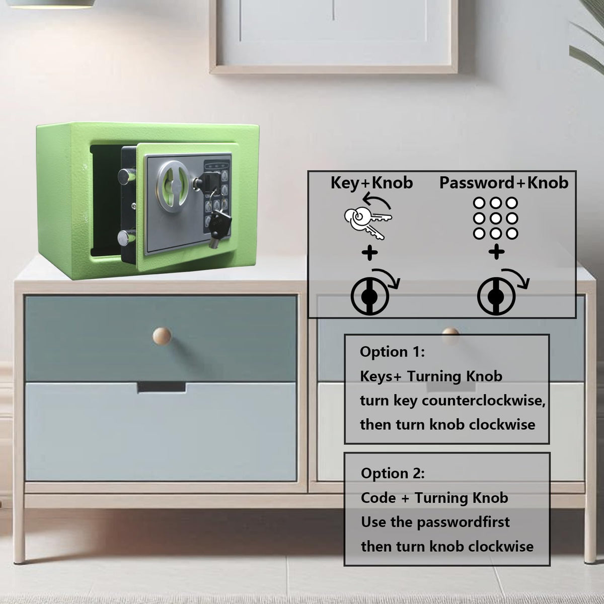 Wall mounting holes on Yuanshikj safe for secure installation