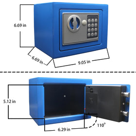 Yuanshikj safe box mounted on wall or floor for flexible placement