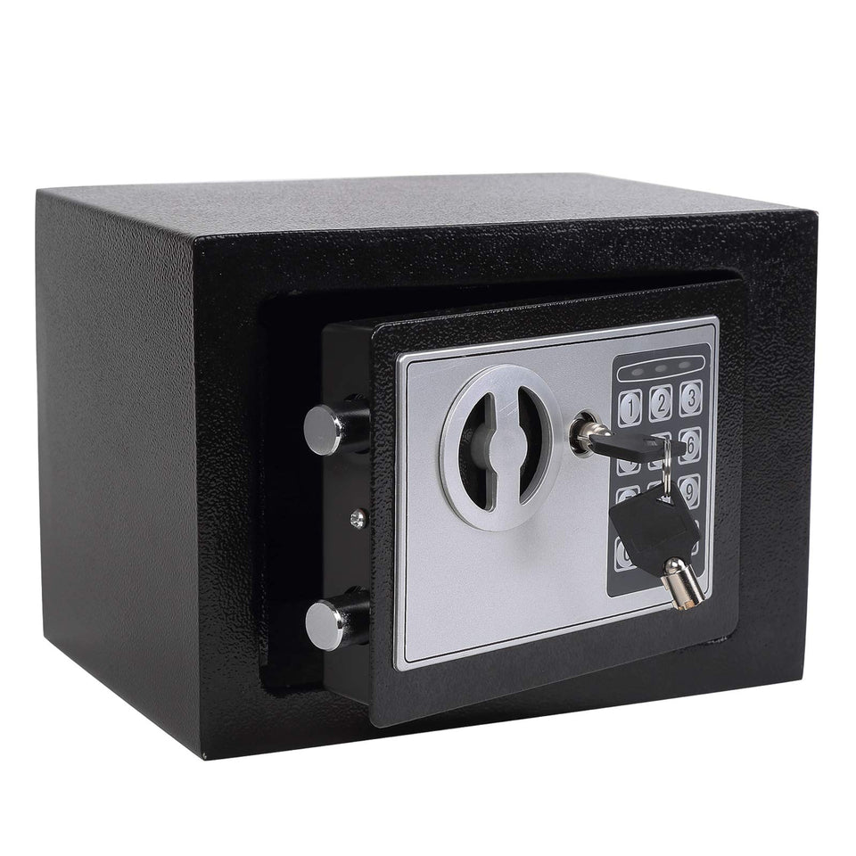Yuanshikj deluxe electronic safe front view showing sturdy steel body for valuables storage.
