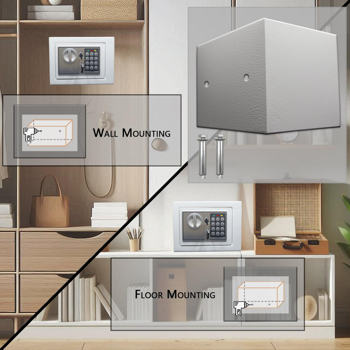Yuanshikj safe steel construction side view emphasizes durability and anti-corrosion finish.
