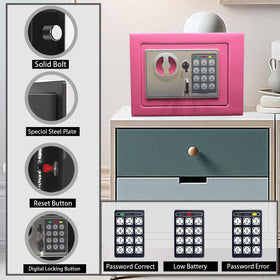 Yuanshikj safe keypad digital lock enables quick access.