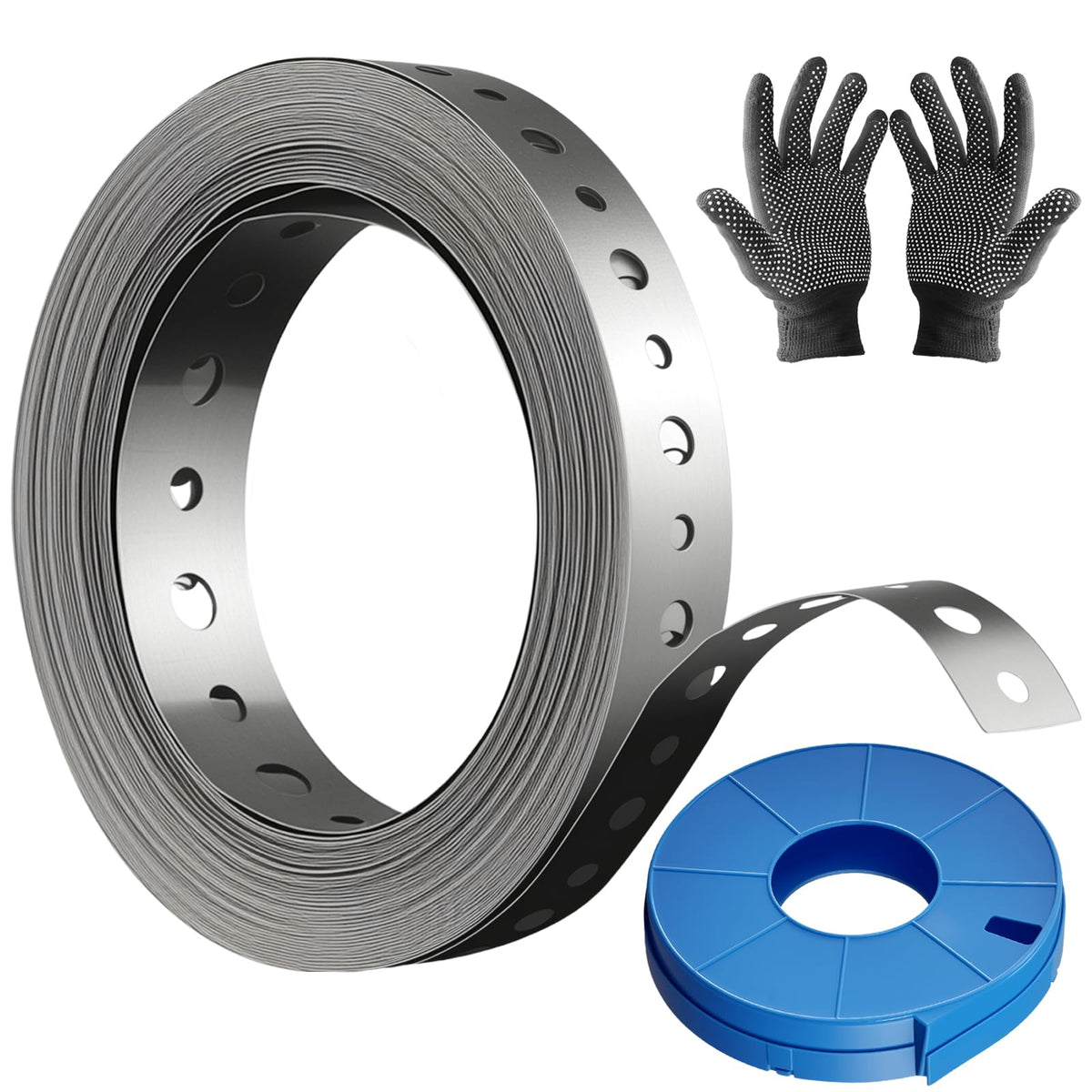 Yucime pipe strap 3/4 in roll offers durable support for pipes in walls and ceilings.