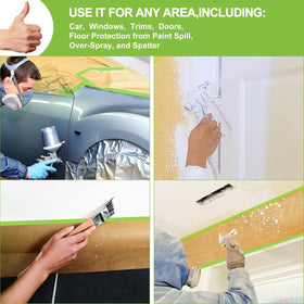 Yudahgan masking paper drape used on walls for neat decorating protection.