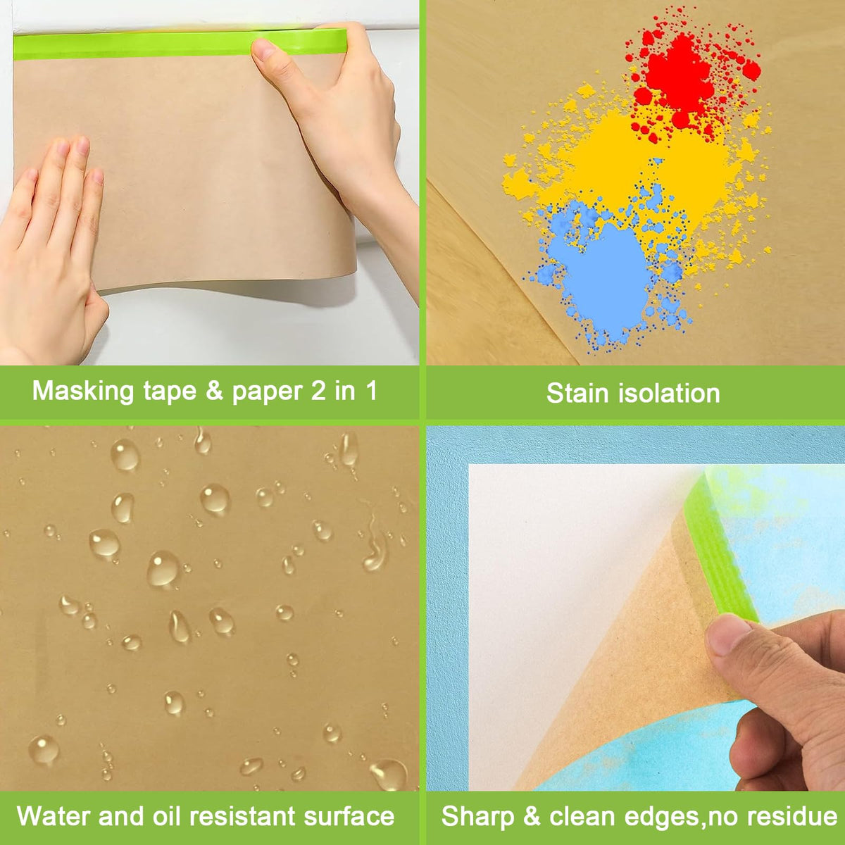 Yudahgan waterproof kraft paper protects surfaces from spills and overspray
