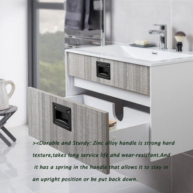 YUDTKK spring-loaded pull handle stays upright or returns quietly.