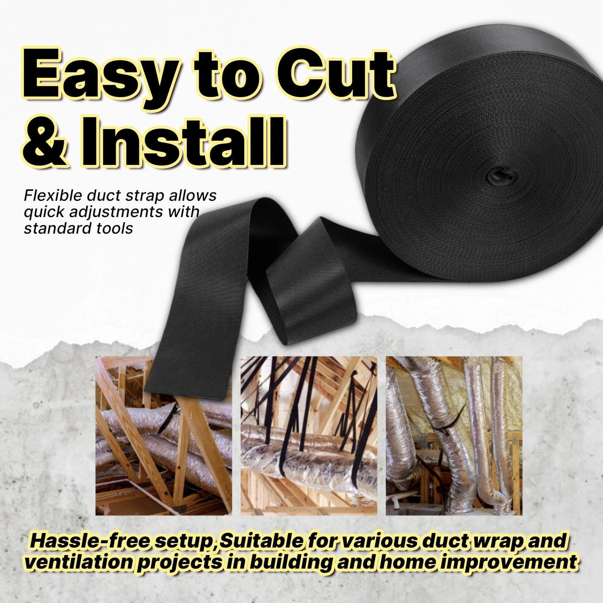 Packaged Yudylg duct strap ready for immediate use.