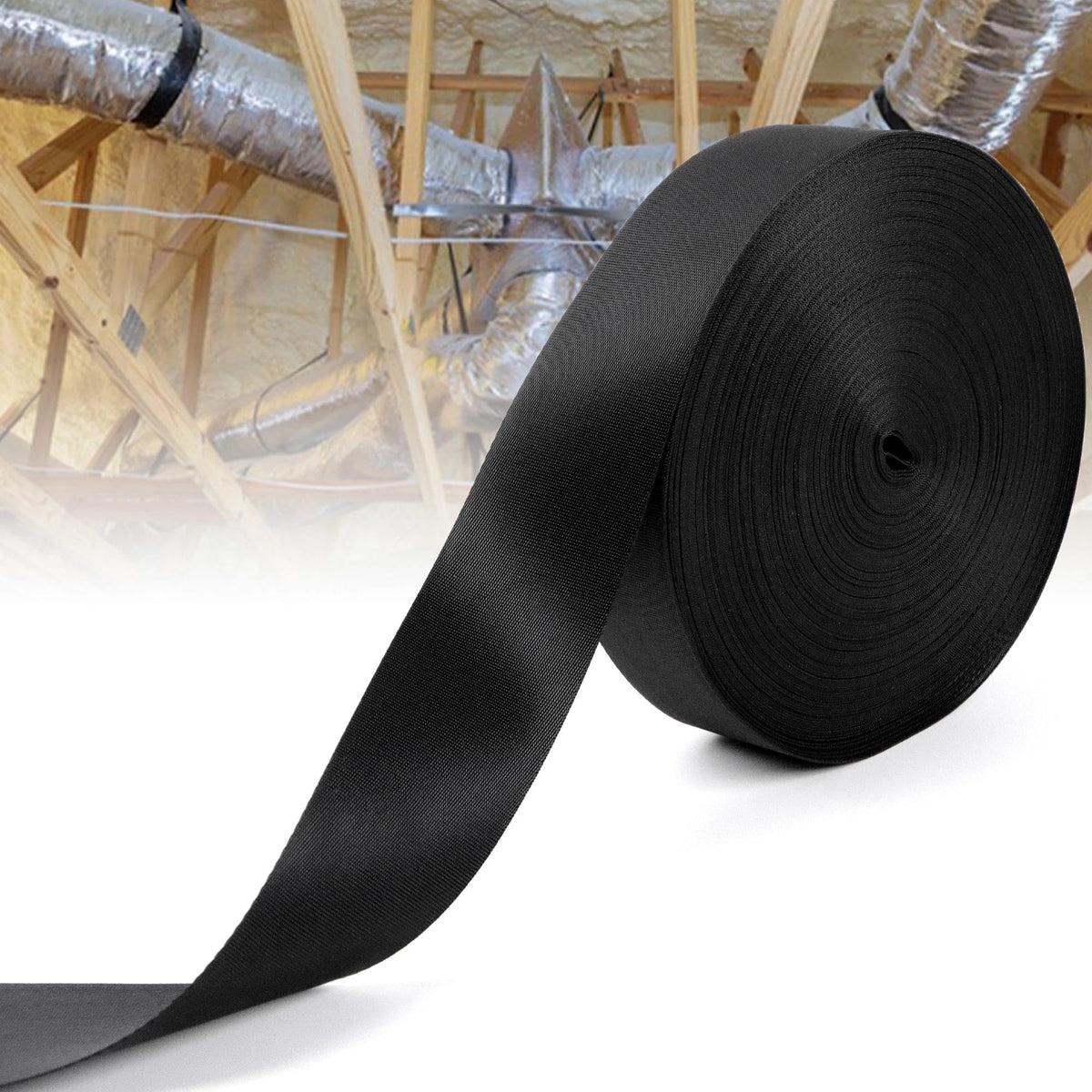 Yudylg duct strap wide 1.95-inch nylon provides strong duct support.