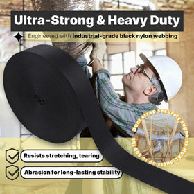 Strap wrapped around a duct for secure, non-metallic fastening.