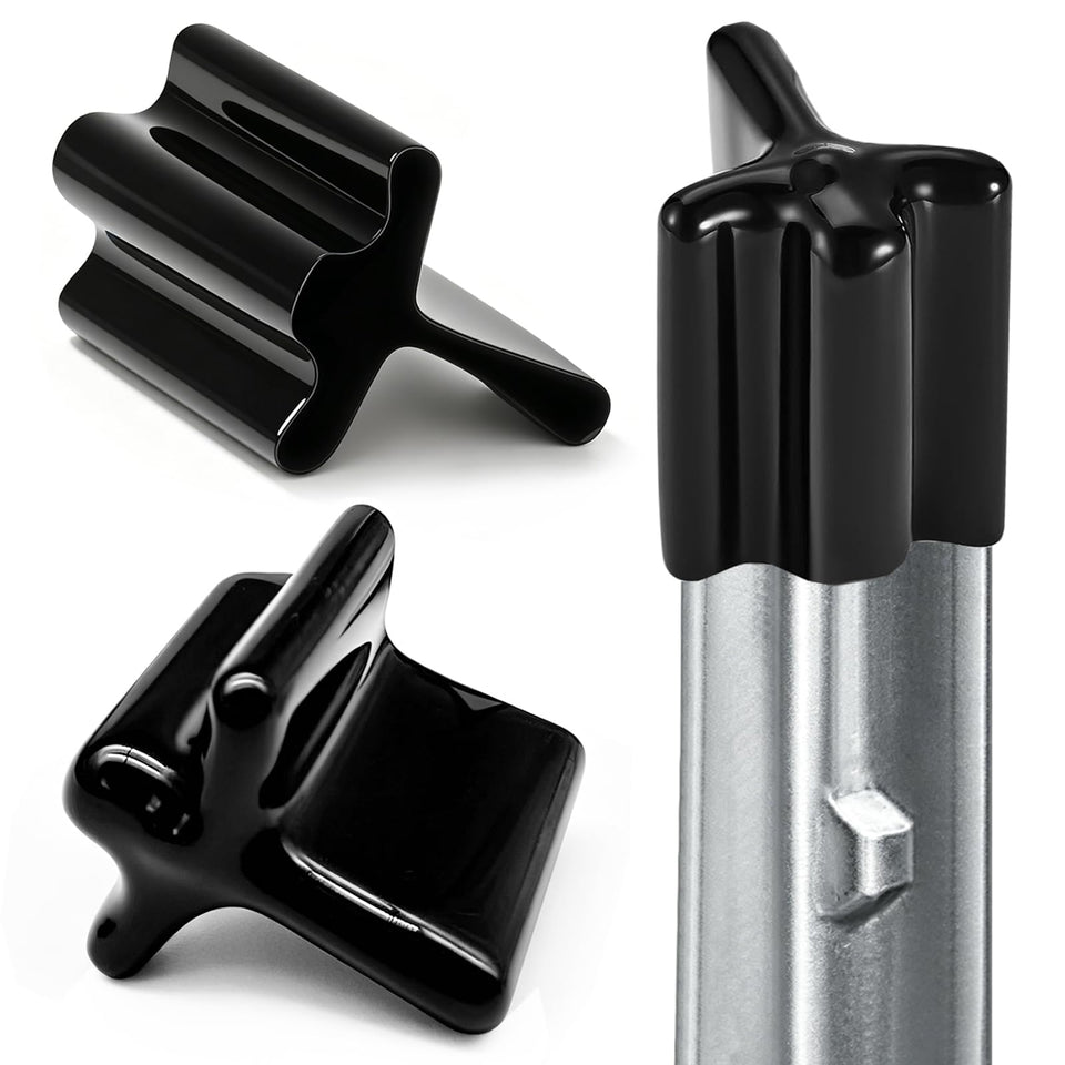 YUEARN 50-pack black T-post caps top-edge cover for safer fencing