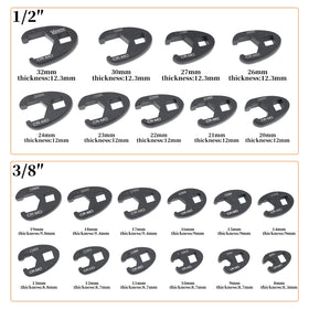 Yuesstloo 8-19 mm crowfoot wrenches provide strong grip in confined spots