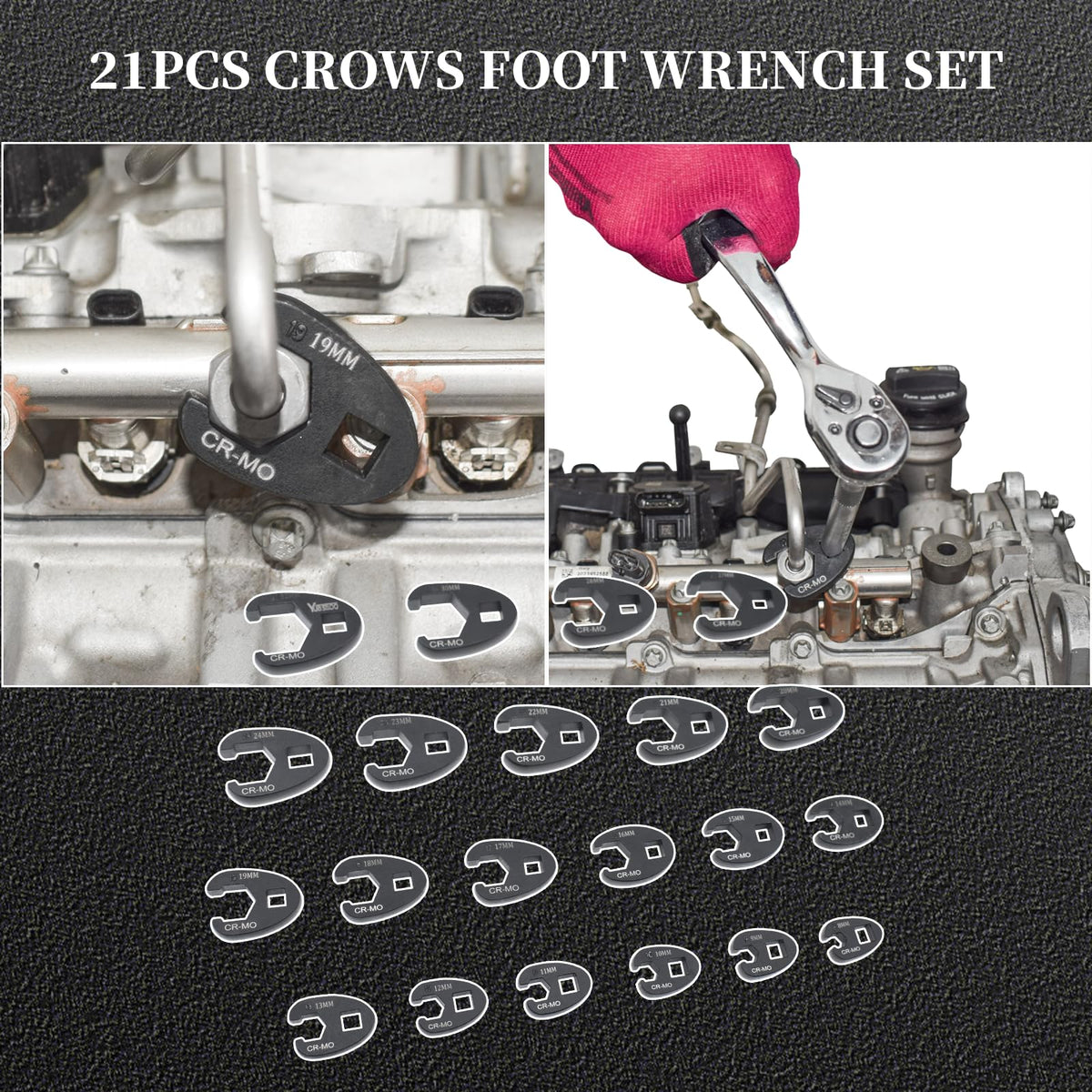Yuesstloo crowfoot wrench case keeps tools organized and portable