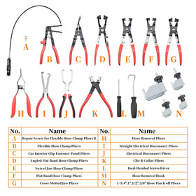 Yuesstloo angled flat-band pliers reaching radiator hoses
