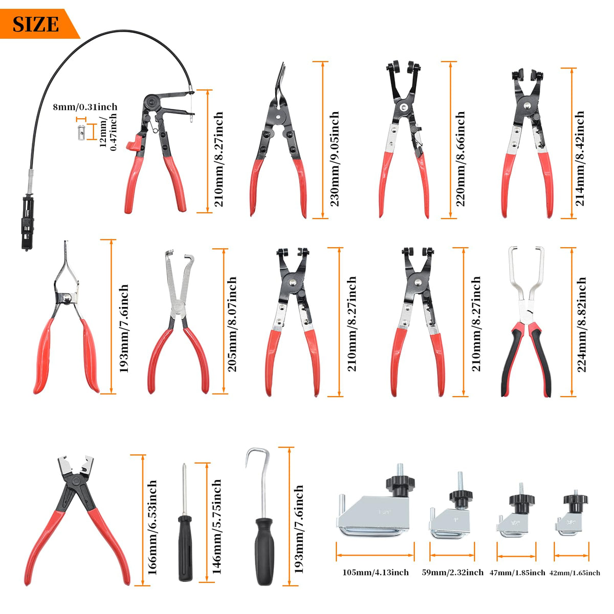 Yuesstloo cross-slotted jaw pliers grip clamps securely