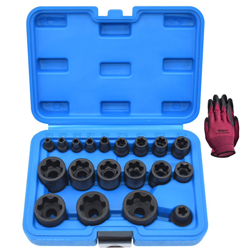 Yuesstloo external Torx Plus socket set in a case for portable on-site work.