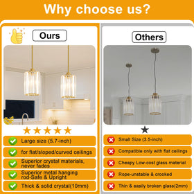 YUEXCDShome modern gold pendant light adds elegant lighting to any room.