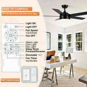 YUHAO indoor and covered outdoor use compatible ceiling fan