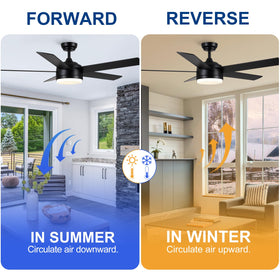 YUHAO six-speed reversible ceiling fan for customizable comfort year-round