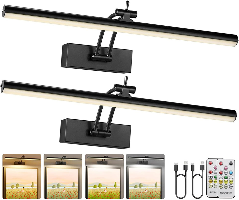 Yuichoy picture light with angled head for precise artwork illumination