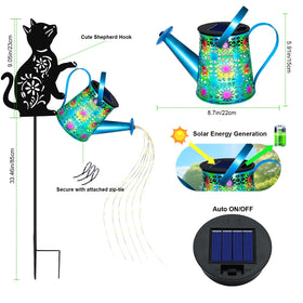 Yulloyello blue-metal-hanging-lantern casts warm light for patios and pathways