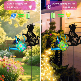 Yulloyello Cat Metal Shepherd Hook included supports secure outdoor display