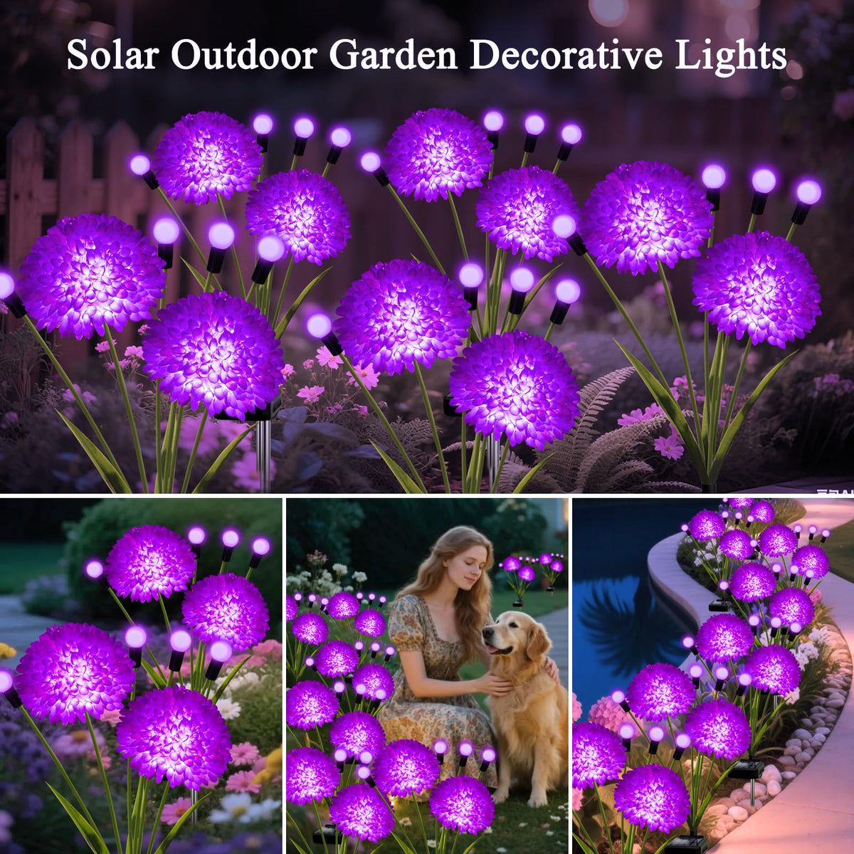 Yulloyello easy-installation solar lights require no tools for setup.