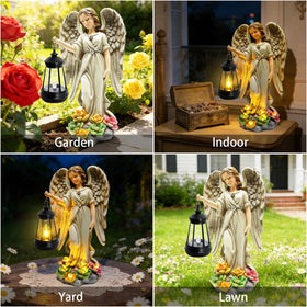 Outdoor-ready Yulloyello statue displayed in a garden setting