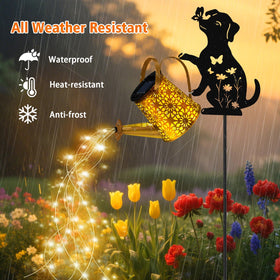 Yulloyello gold copper finish lights brighten patios with cozy ambience