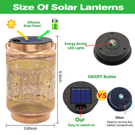 Yulloyello hanging lantern delivers warm yard glow from trees.