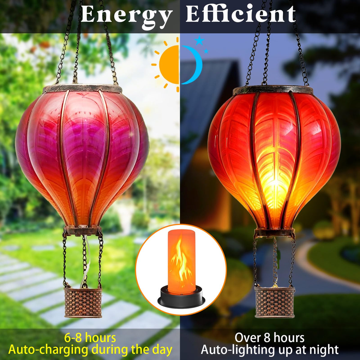 Yulloyello high-efficiency solar panel delivers safe, low-heat illumination.