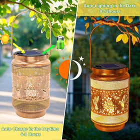yulloyello hummingbird lantern tabletop display adds subtle garden charm.