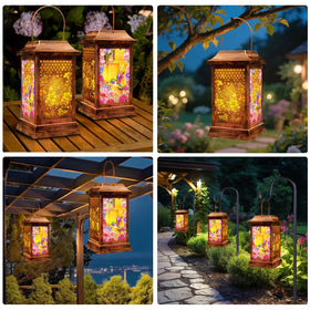 Yulloyello hummingbird solar lantern tabletop display adds charm to any setting.