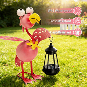 Yulloyello mothers-day-gift-flamingo-decor makes a joyful garden present.