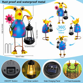 Yulloyello outdoor dog figurine shows weatherproof metal construction.