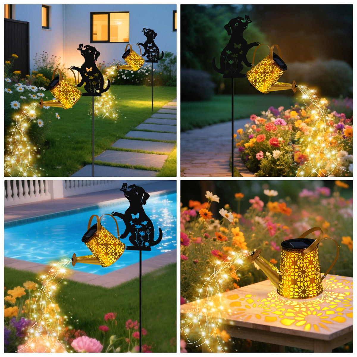 Yulloyello patio ornament enhances pathways with sparkling illumination