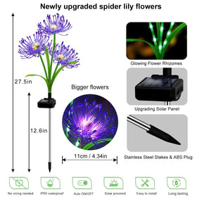 Yulloyello solar flower stems glow for romantic yard ambiance