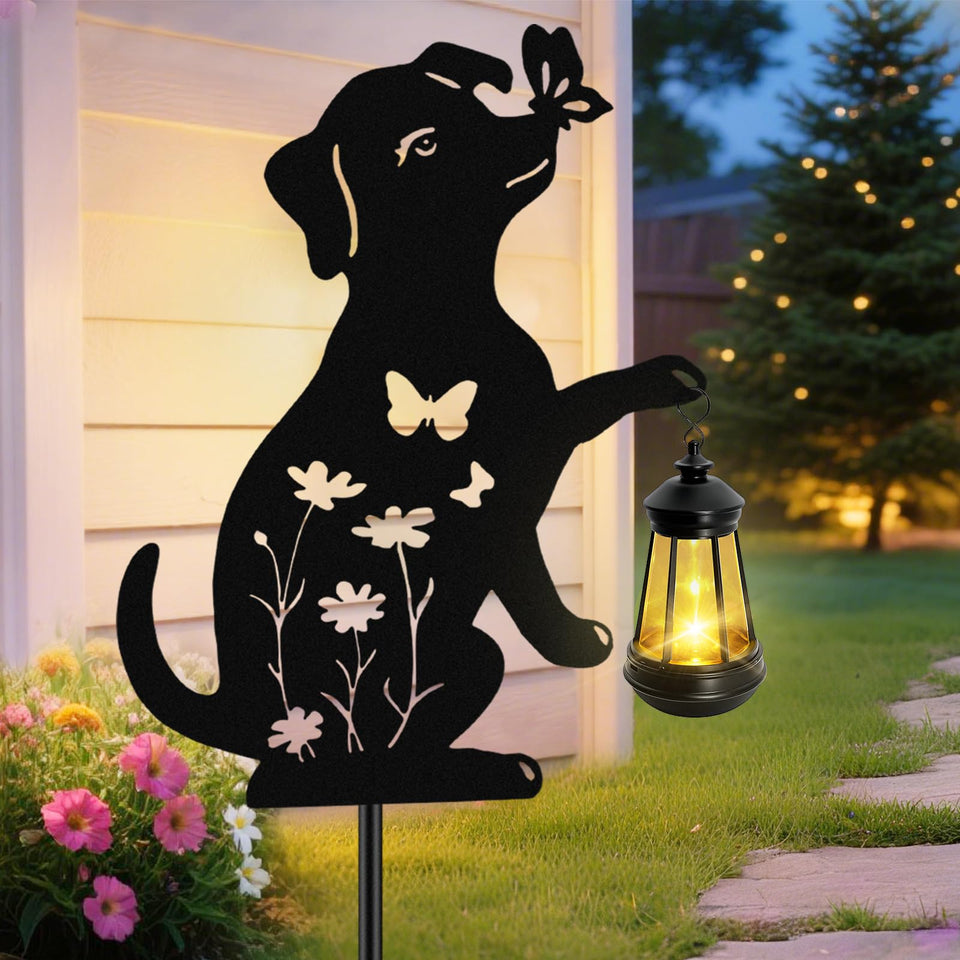 Yulloyello solar lights outdoor stakes illuminate paths with warm amber glow.