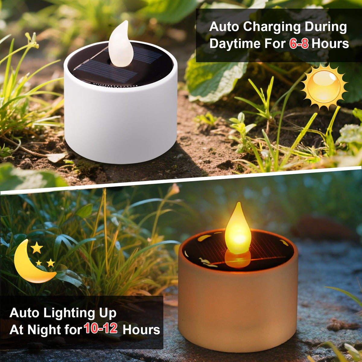 Yulloyello solar tea lights for lantern-diy decor ideas and crafts