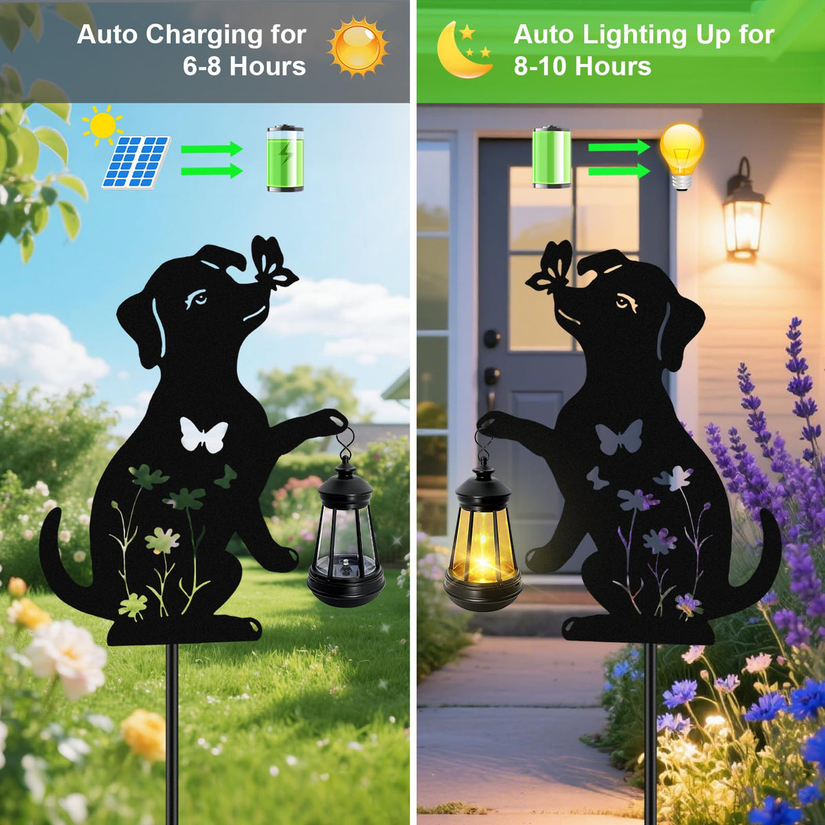 Yulloyello upgraded solar panel maximizes sunlight capture for longer night lighting.