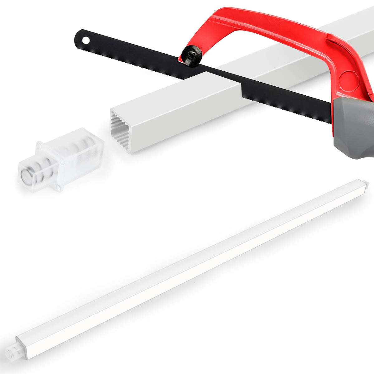 YullSorom 24-inch towel bar close-up reveals spring-loaded ends for quick replacements.