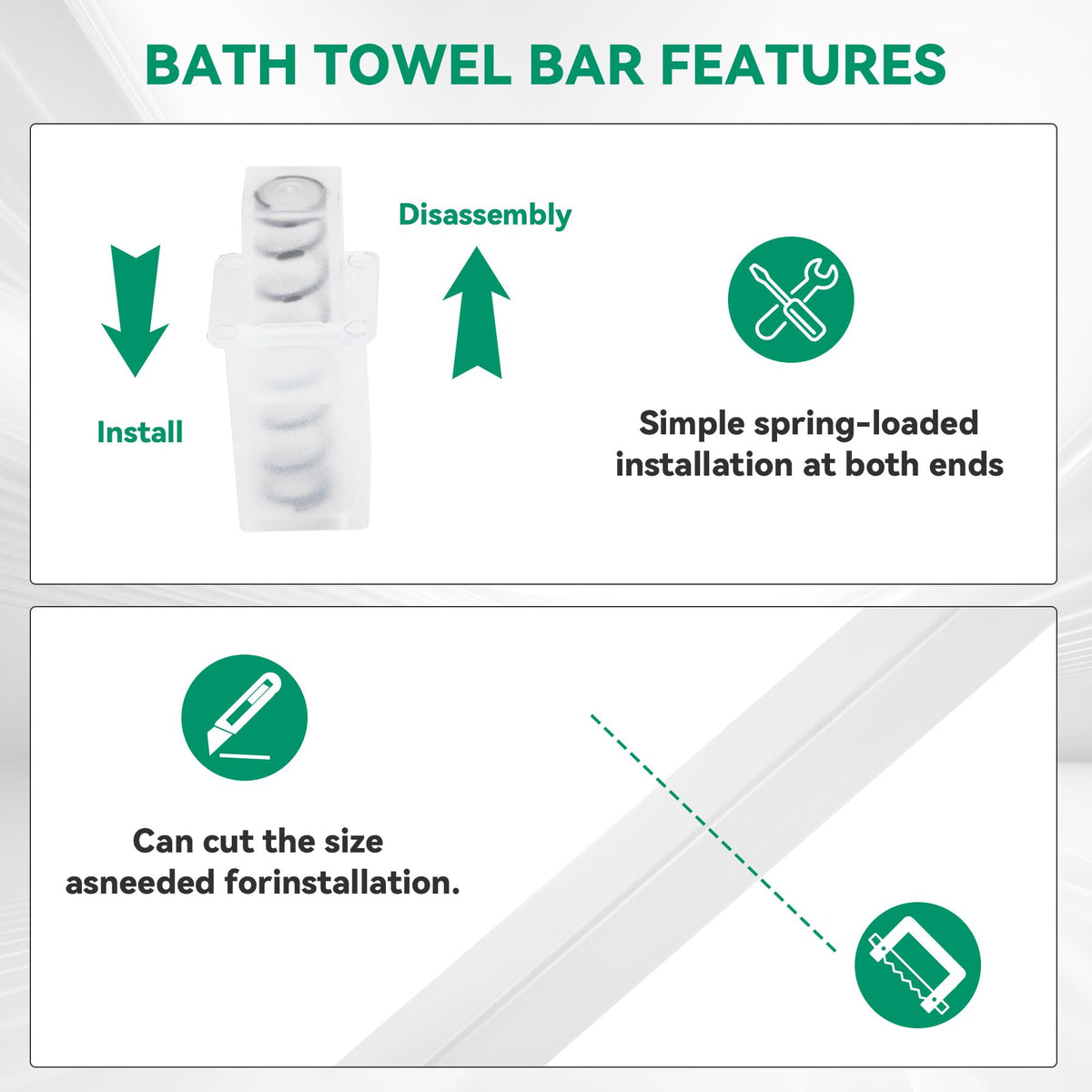 YullSorom white finish resists scratches and looks modern in any bathroom.